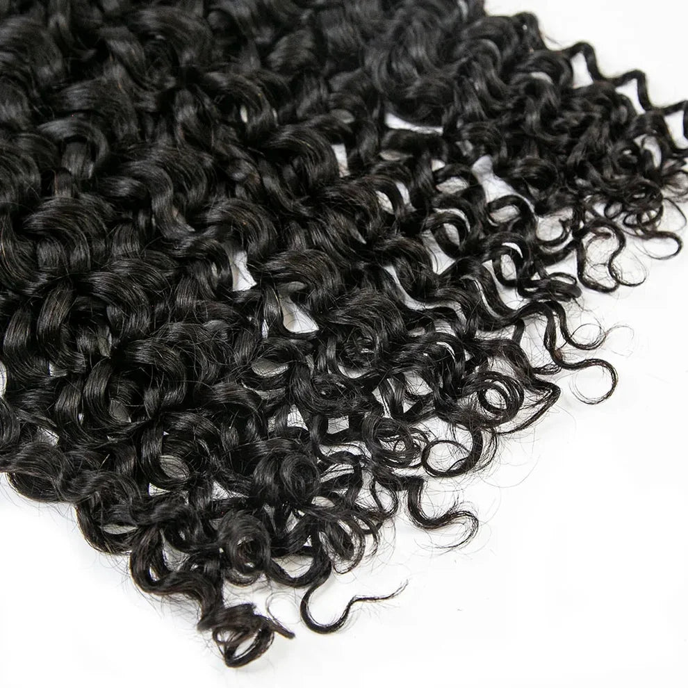 Water Wave Bulk Hair For Braiding #1B Natural Black