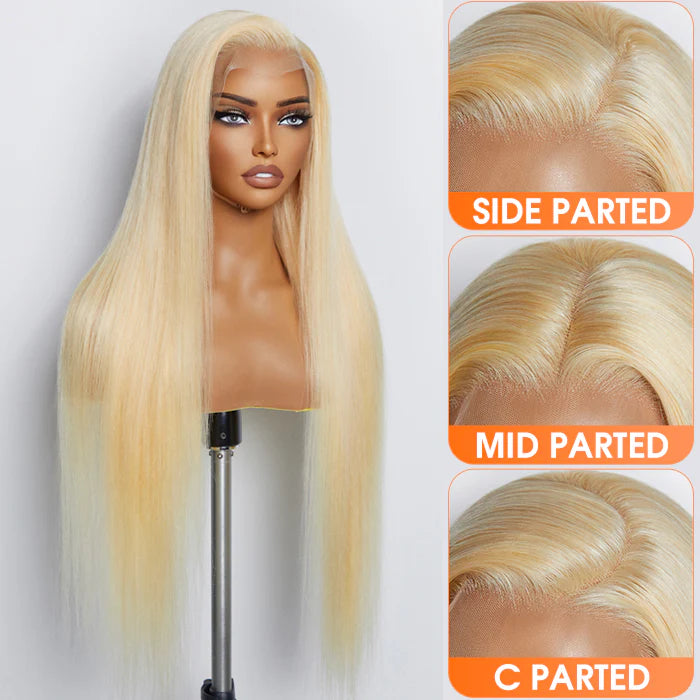 #613 Blonde 200% Density 13"x4" Transparent Lace Frontal Wig Straight