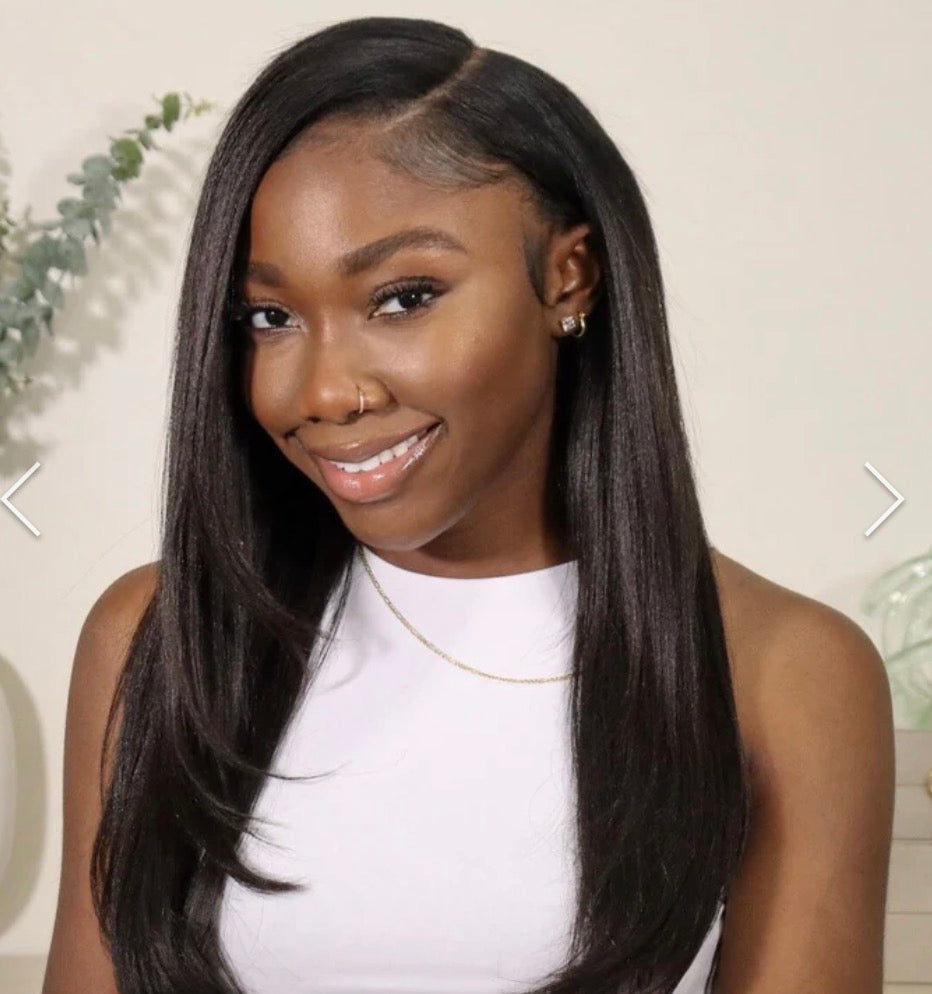 Seamless Clip In Hair Relaxed Straight