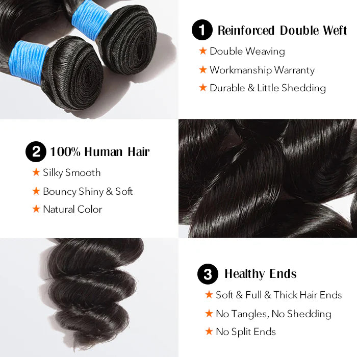 Virgin Hair Bundles Loose Wavy