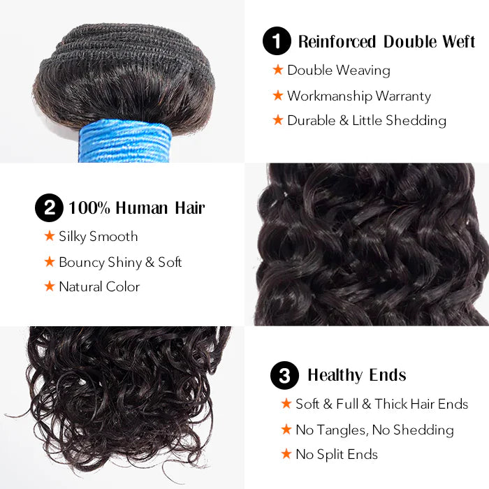 Virgin Hair Bundles Water Wave