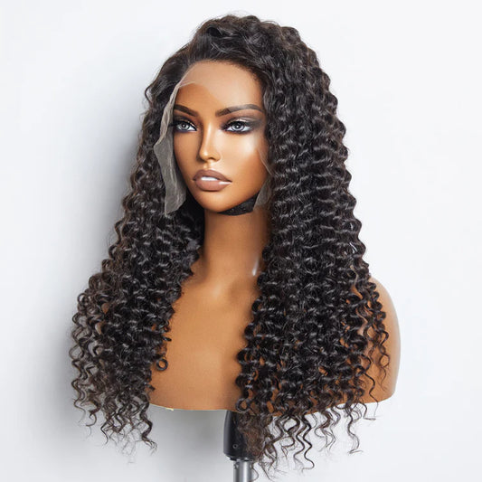 180% Density 13x6 HD Parting Max Full Frontal Lace Wig Deep Curly