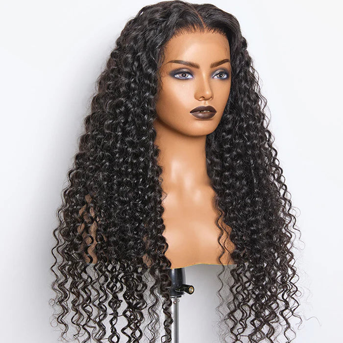 180% Density 13x4 Full Frontal HD Lace Wig Deep Wavy