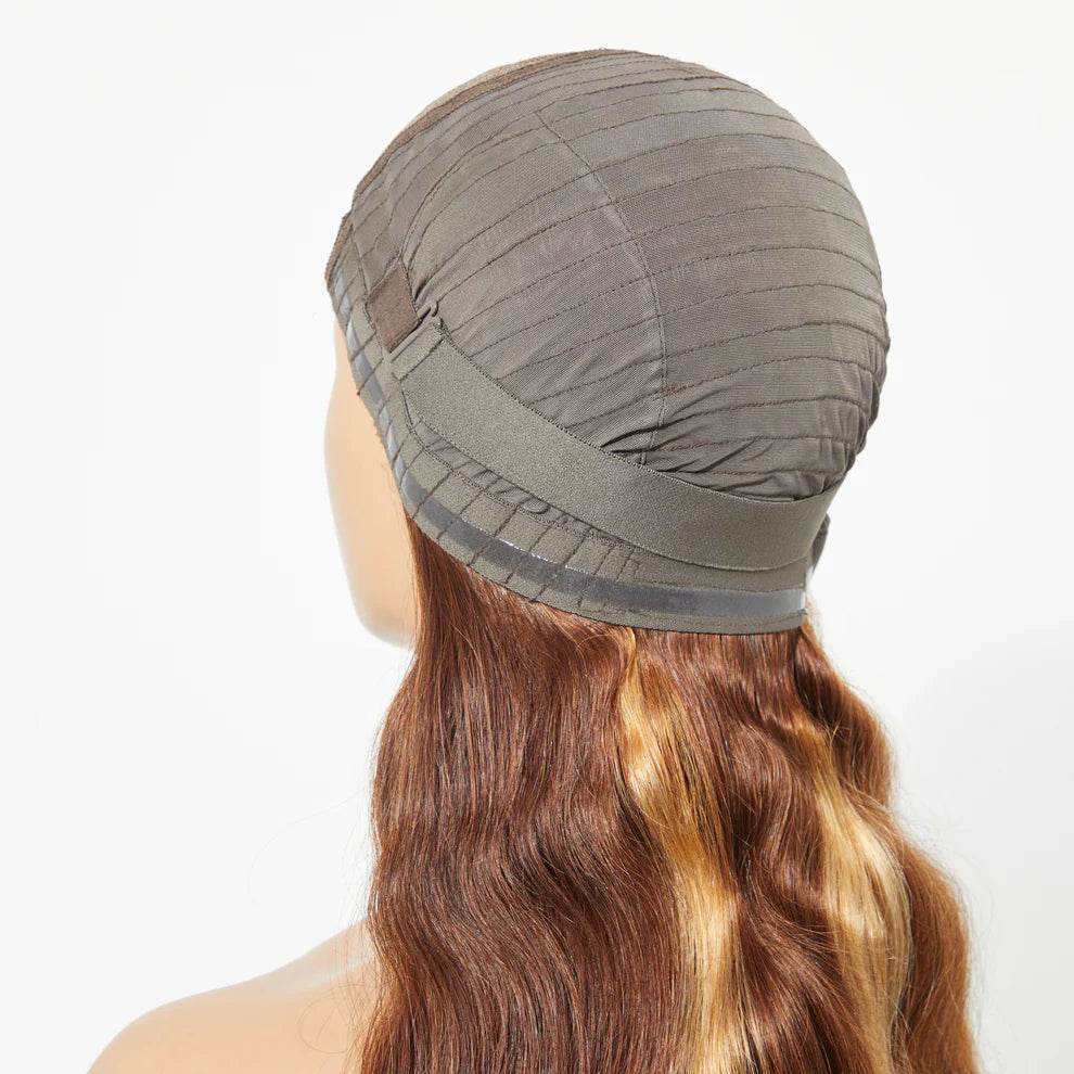 5"x5" Transparent Lace Closure Wig Body Wavy Wear Glueless #4/27 Highlight