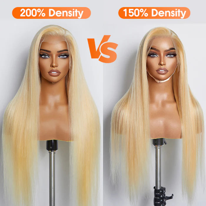 #613 Blonde 200% Density 13"x4" Transparent Lace Frontal Wig Straight