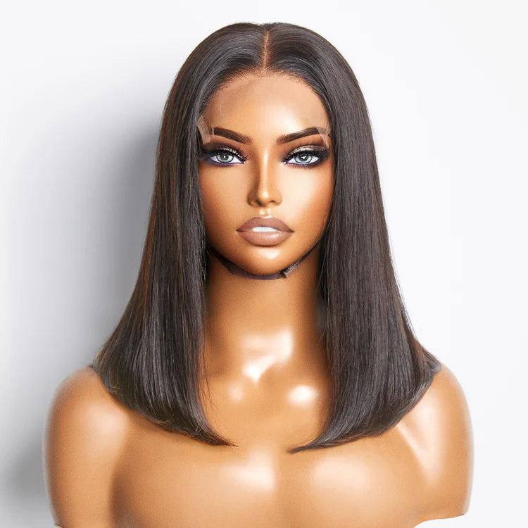 5x5 Transparent Lace Closure Bob Glueless Wig 150% Density Straight