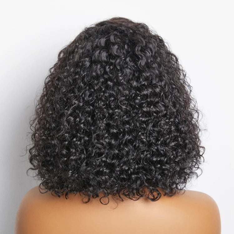 150% Density 13"x4" Transparent Lace Frontal Bob Wig Curly