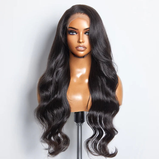 180% Density 5x5 Transparent Lace Closure Glueless Wig Body Wavy