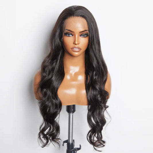 13x6 3D Transparent Lace Parting Max 3D Cap Glueless Frontal Lace Wig 150% Density Body Wave