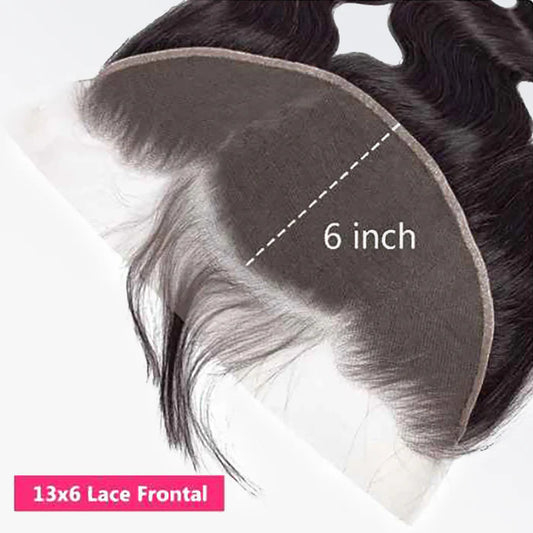 13" x 6" HD Lace Frontal Free Parted Body Wavy