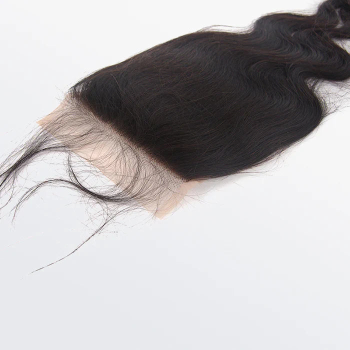5" x 5" Transparent Lace Closure Free Parted Body Wavy