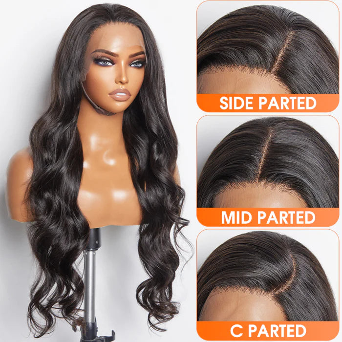 13x6 3D Transparent Lace Parting Max 3D Cap Glueless Frontal Lace Wig 150% Density Body Wave