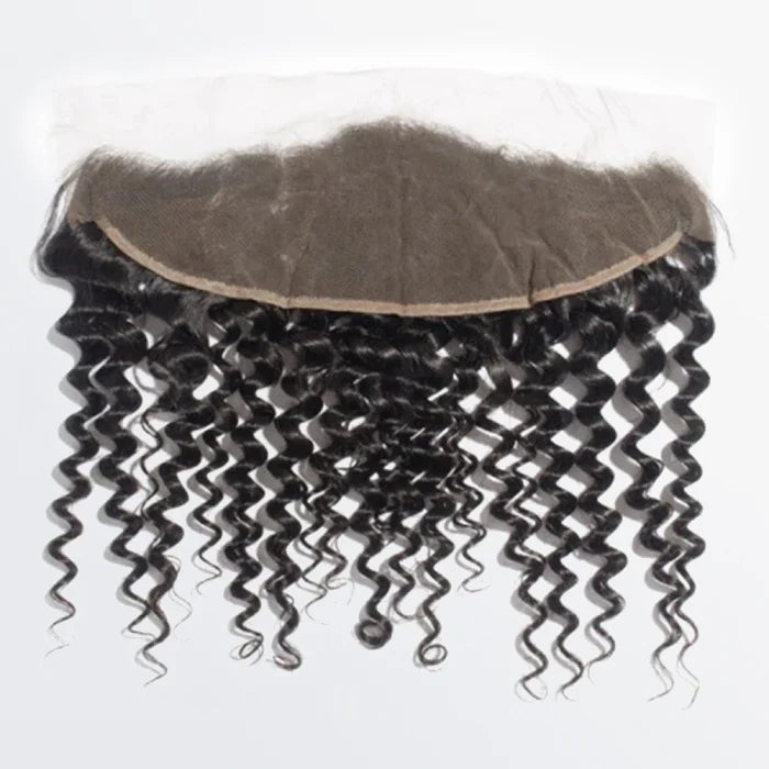 13" x 4" Transparent Lace Frontal Free Parted Deep Curly