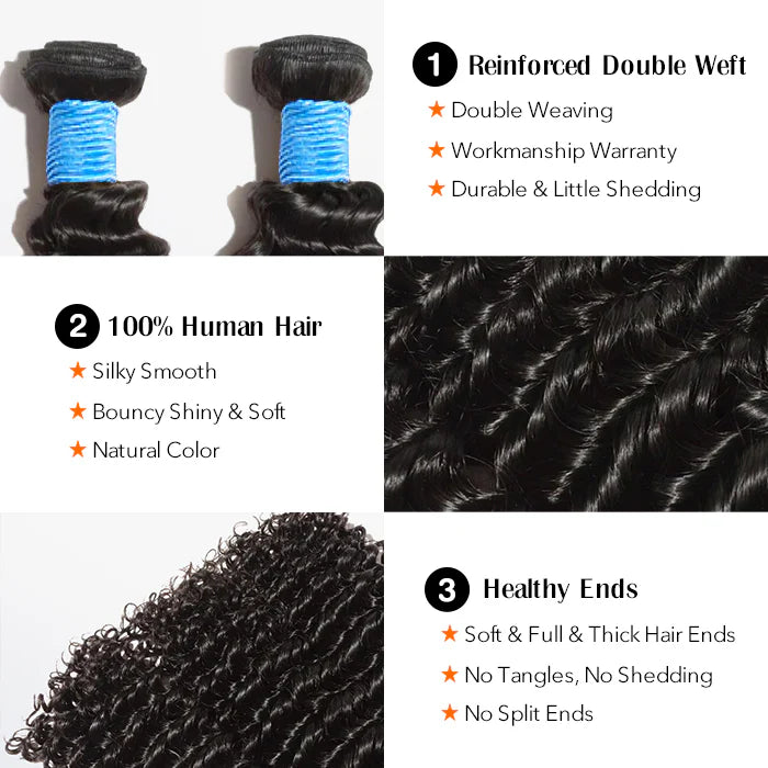 Virgin Hair Bundles Deep Curly