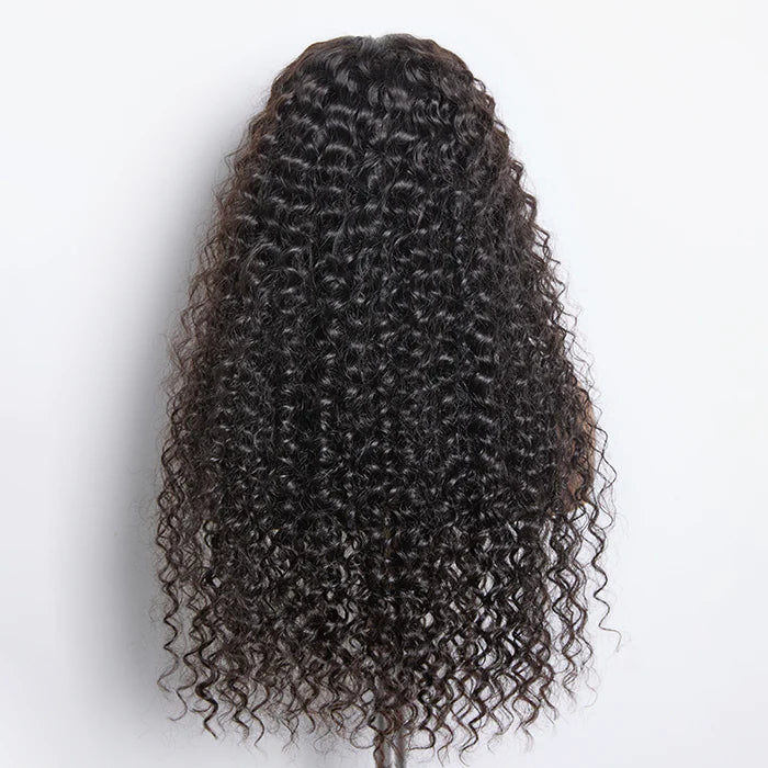180% Density 5x5 Transparent Lace Closure Glueless Wig Deep Wavy
