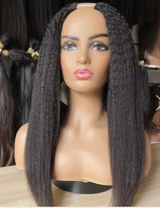 U-PART WIG KINKY STRAIGHT