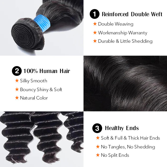Virgin Hair Bundles Loose Deep Wave