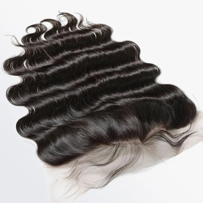 13" x 4" Transparent Lace Frontal Free Parted Ocean Wavy