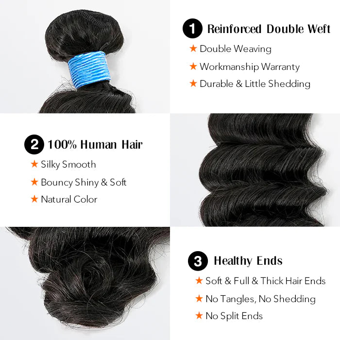 Virgin Hair Bundles Ocean Wavy