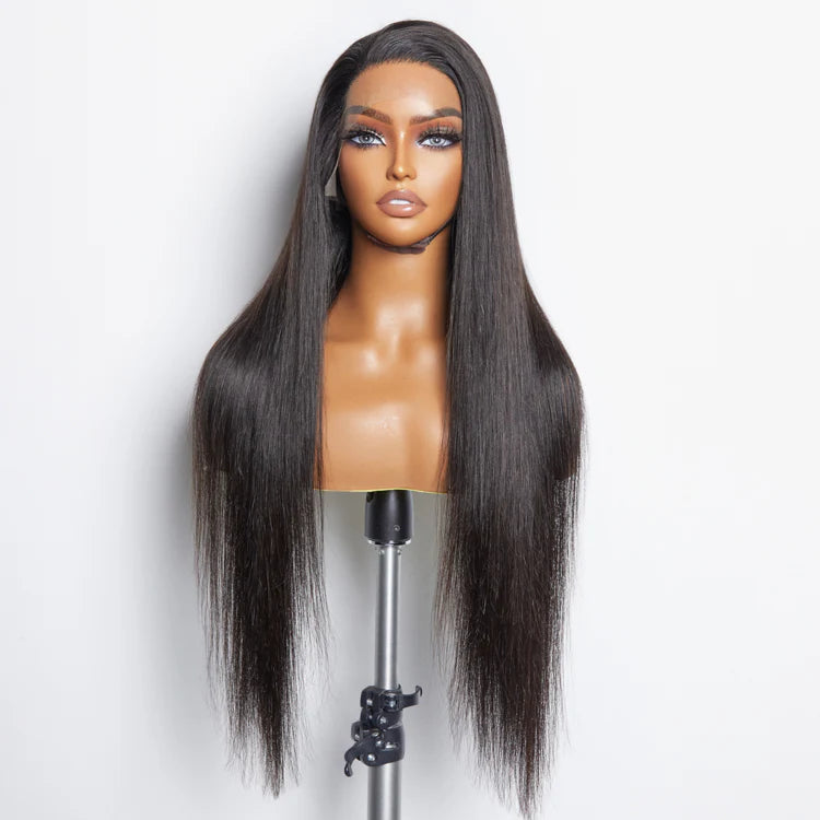 13x6 3D Transparent Lace Parting Max 3D Cap Glueless Frontal Lace Wig 150% Density Straight