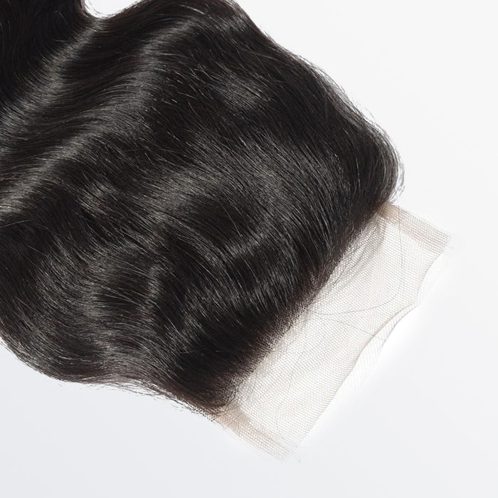 4" x 4" Transparent Lace Closure Body Wavy Free Parted