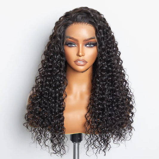 13x6 3D Transparent Lace Parting Max 3D Cap Glueless Frontal Lace Wig 150% Density Water Wave