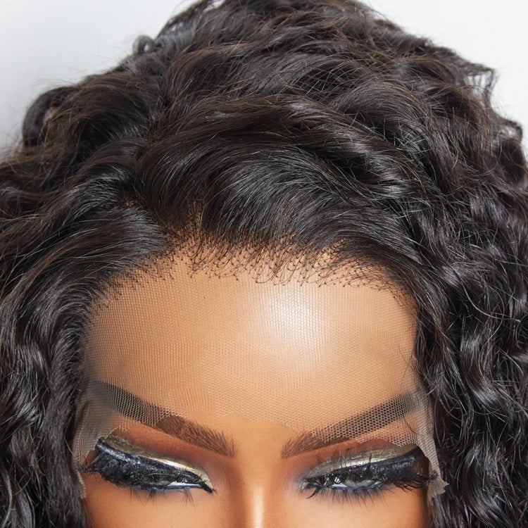 13x6 3D Transparent Lace Parting Max 3D Cap Glueless Frontal Lace Wig 150% Density Water Wave