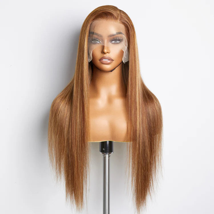 13"x4" Lace Front Straight Highlight Color Wig Free Part 150% Density